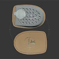Comfortable Leather Insoles With Dot Pattern Brand Logo And Crown Design 3d model
