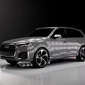 Silver Audi SUV With Modern Design LED Headlights Large Alloy Wheels And Sleek Body Lines