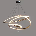 Modern Hanging Chandelier With Sleek Geometric Metal Frame And LED Lighting