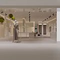 Modern Fashion Store Interior With Bright Lighting Mannequin Display And Elegant Clothes