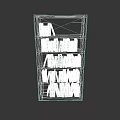 Wooden Bookshelf With Multiple Shelves Filled With Colorful Books Interior
