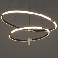 Modern Circular Chandeliers Featuring Illuminated Rings And Suspended Multi Layer Structure 3d model