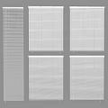 Various Window Blinds With Different Slat Designs For Home Decoration 3d model