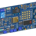 Industrial Equipment Control Circuit Board Integrated With Electronic Components Display Screen Interfaces And Buttons
