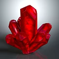 Elegant Red Crystal Cluster Ornamental Decoration Set For Home Tabletop