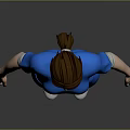 Professional Medical Staff in Blue Uniform Standing Pose 3D Rendering