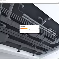 Industrial Ceiling Design Featuring Exposed Pipes Metal Ductwork And Support Structures 3d model