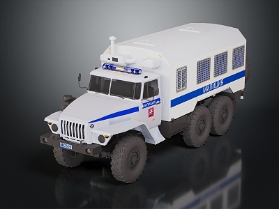 Modern Police Car Special Police Car Prison Car model