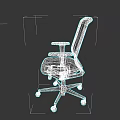 Ergonomic Office Chair With Gray Upholstery Black Armrests And Swivel Base