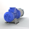 Industrial Blue Silver Cylindrical Pump Equipment With Electric Motor And Mounting Base