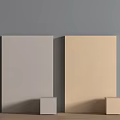 Modern Gray and Beige Wall Panels for Interior Decoration on Wooden Floor