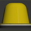 Yellow Taxi Roof Sign with Black TAXI Lettering and Reflection Effect on Dark Background