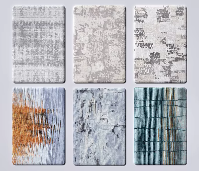 Modern Square Carpet Carpet Fabric Carpet Pattern Carpet 3d model