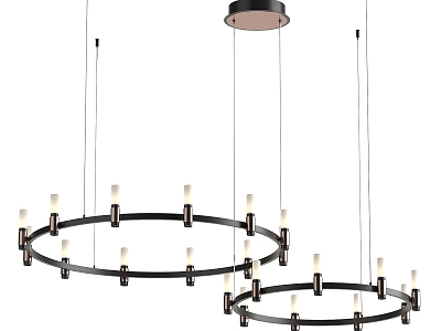 Modern Minimalist Chandelier Simple Chandelier Restaurant Chandelier 3d model