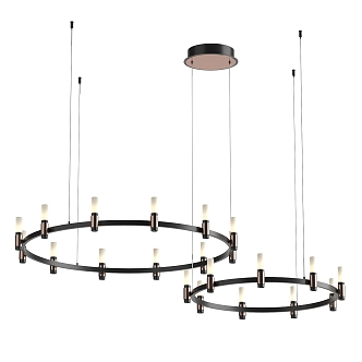 Modern Minimalist Chandelier Simple Chandelier Restaurant Chandelier 3d model