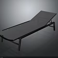 Stylish Modern Lounge Chair With Blue Cushioned Surface And Sleek Metal Frame Design
