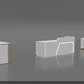 Various Styles Modern White Reception Desks With Smooth Surface And Metal Frame