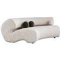 Modern Curved Abstract Sofa With Soft Fabric Multiple Colors And Elegant Design