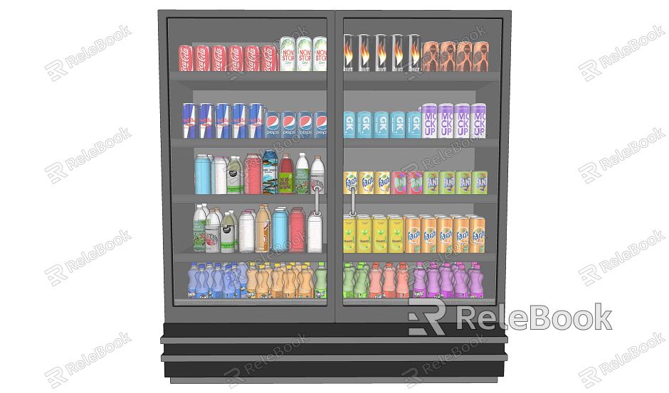 Modern Freezer Freezer Beverage Drinks model