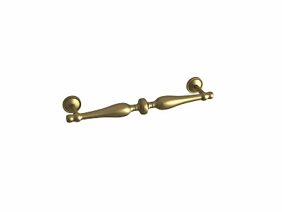 Decorative Golden Brass Pull Handle For Furniture Cabinet And Drawer 3d model