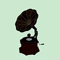 audio record player 3d model