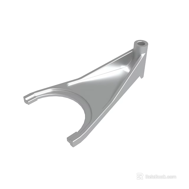 Silver Metallic Mechanical Part With Structural Design And Precision Features 3d model 