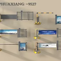 Automatic Gate Barrier System with Commercial Parking Security Features and Metal Structure 3d model