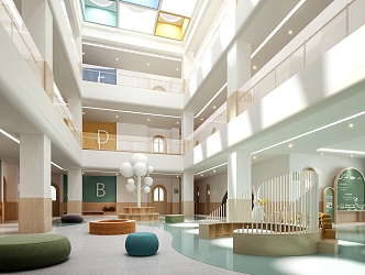 Modern Kindergarten Hall 3d model