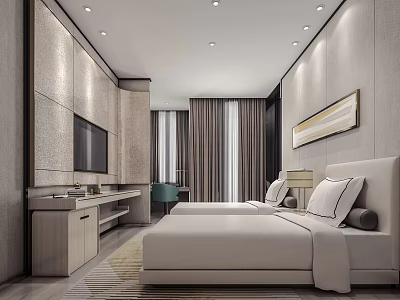 Hotel Rooms Modern Rooms 3d model