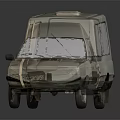 Stylish White Compact Retro Car With Roof Storage And Side Windows Design