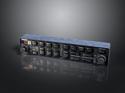 Spacecraft Control Panel With Buttons Knobs And Display Screens For Space Exploration 3d model