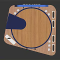 FUSALMO Blue Round Exhibition Booth With Wooden Interior Design People And Plants