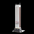 Modern High Rise Residential Building With Glass Curtain Wall And Balcony Design