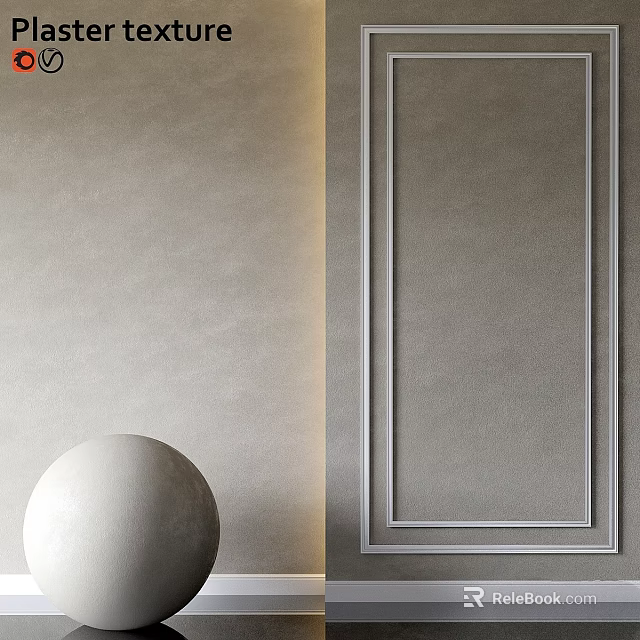 Modern Luxury Decorative Wall Components With Sphere Ornament And Textured Surface 3d model 