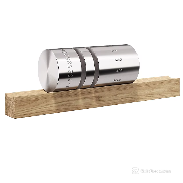 Practical Stainless Steel Stackable Kitchen Storage Containers On Wooden Tray 3d model 