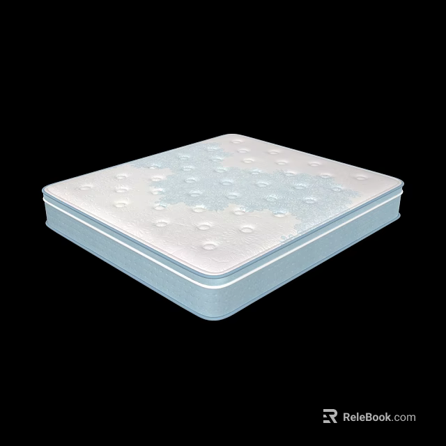 Quality Modern Light Colored Mattress With Dotted Surface For Comfortable Sleep 3d model 