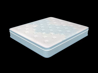 Quality Modern Light Colored Mattress With Dotted Surface For Comfortable Sleep 3d model