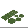 Green Turf With Small Flowers In Various Shapes For Natural Garden Decor
