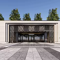 Modern Entrance Entrance Gate 3d model