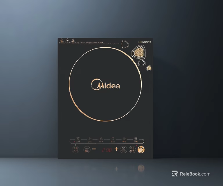 Midea Modern Electric Induction Cooktop With Sleek Design And Digital Controls For Kitchen 3d model 
