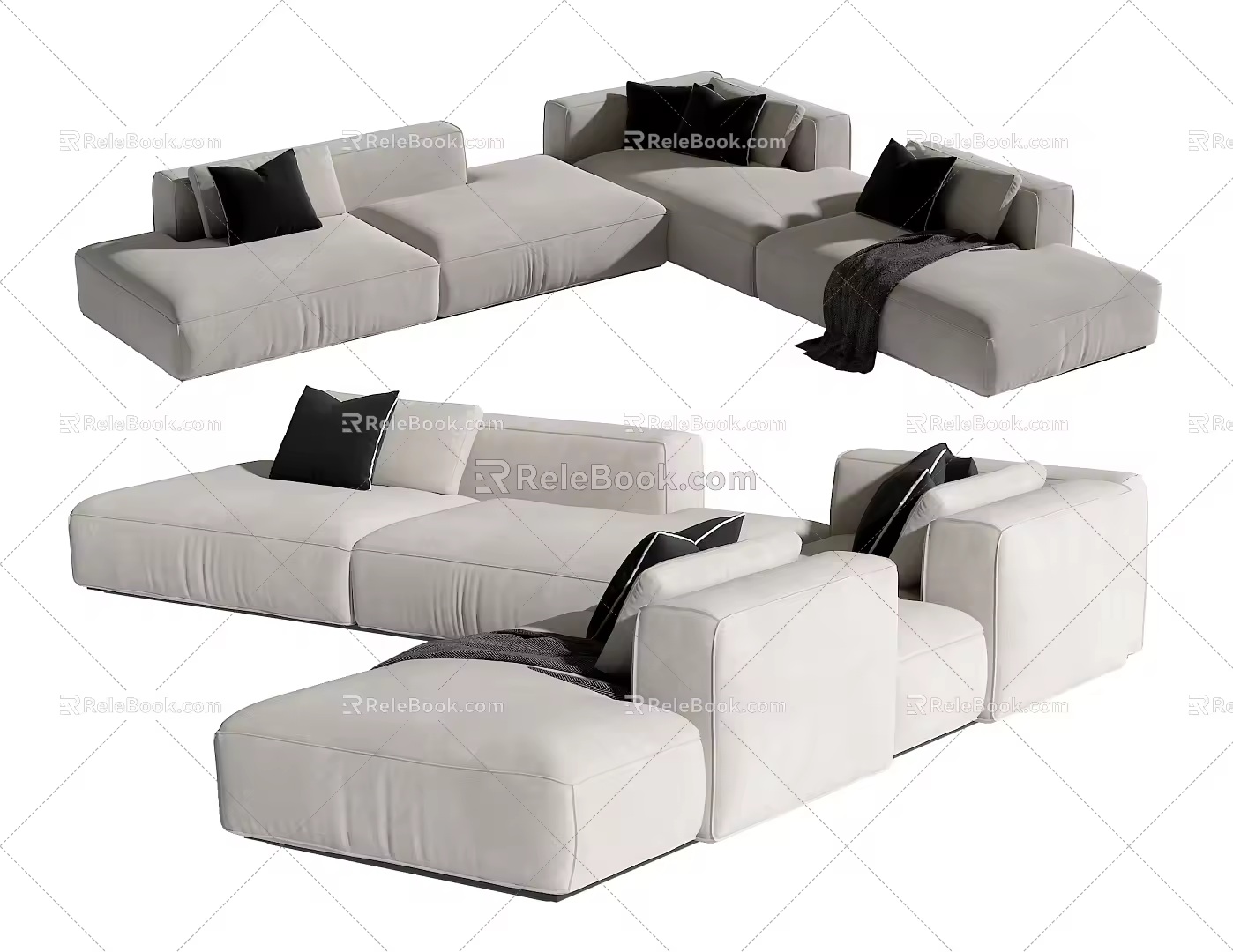 Modern Multiplayer Sofa 3d model