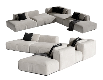 Modern Multiplayer Sofa 3d model