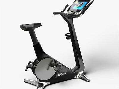 Modern Stationary Bike With Digital Display And Adjustable Seat For Home Gym 3d model