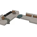Modern Multiplayer Sofa 3d model