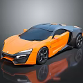 Orange and Black Sports Car With Sleek Design And Sporty Exterior