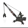 Industrial Construction Crane With Long Boom And Lifting Hook Device