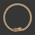 Elegant Golden Bracelet With Intricate Patterns And Decorative Craftsmanship