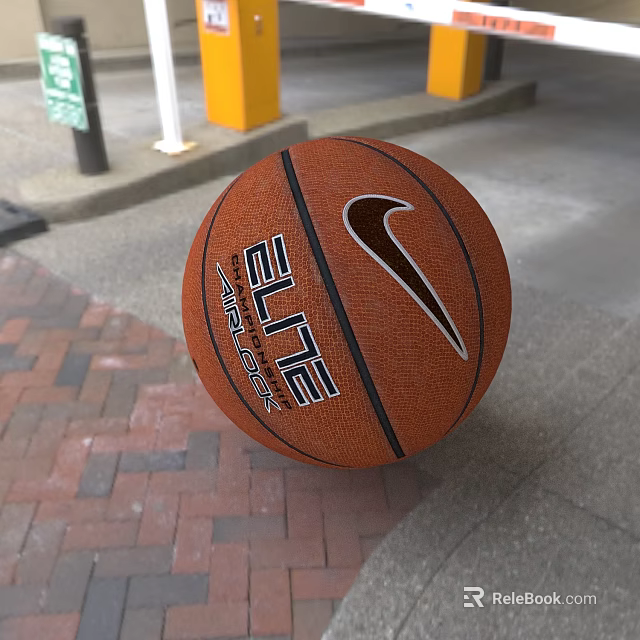 Nike Elite Composite Basketball Professional Sports Equipment With Brown Leather And Durable Design 3d model 