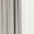 Gray Herringbone Curtains With Sheer Window Panel For Home Interior Design 3d model