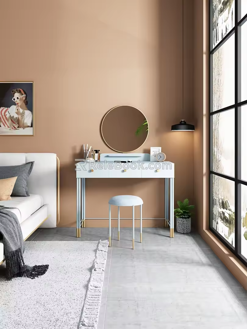 Light Luxury Dressing Table 3d model